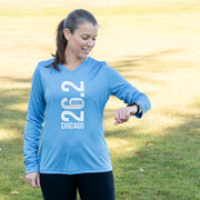 Women's Long Sleeve Tech Tee - Chicago 26.2 Vertical