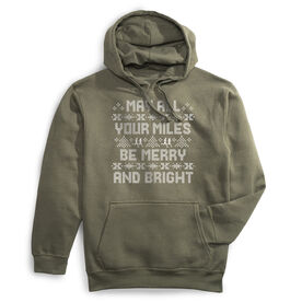 Statement Fleece Hoodie -  May All Your Miles Be Merry and Bright
