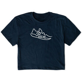Running Short Sleeve Crop Tee - Run Shoe