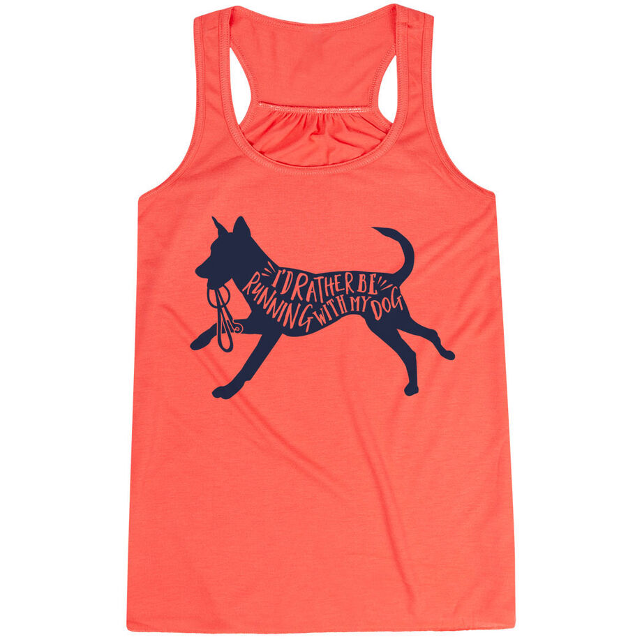 Flowy Racerback Tank Top - I'd Rather Be Running with My Dog
