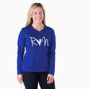 Women's Long Sleeve Tech Tee - Run Heart