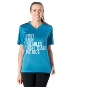 Women's Short Sleeve Tech Tee - Then I Teach The Kids