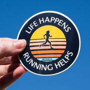Running Sticker - Life Happens, Running Helps