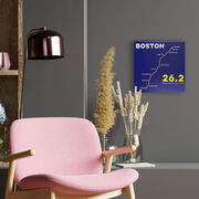 Running Canvas Wall Art - Boston Route