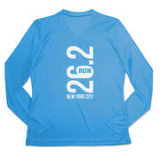 Women's Long Sleeve Tech Tee - New York City 26.2 Vertical