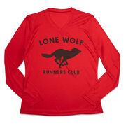 Women's Long Sleeve Tech Tee - Run Club Lone Wolf