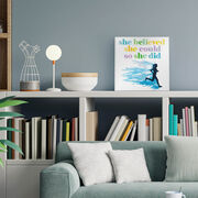 Running Canvas Wall Art - She Believed She Could