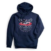 Statement Fleece Hoodie - We Run Free Because Of The Brave