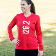 Women's Long Sleeve Tech Tee - New York City 26.2 Vertical