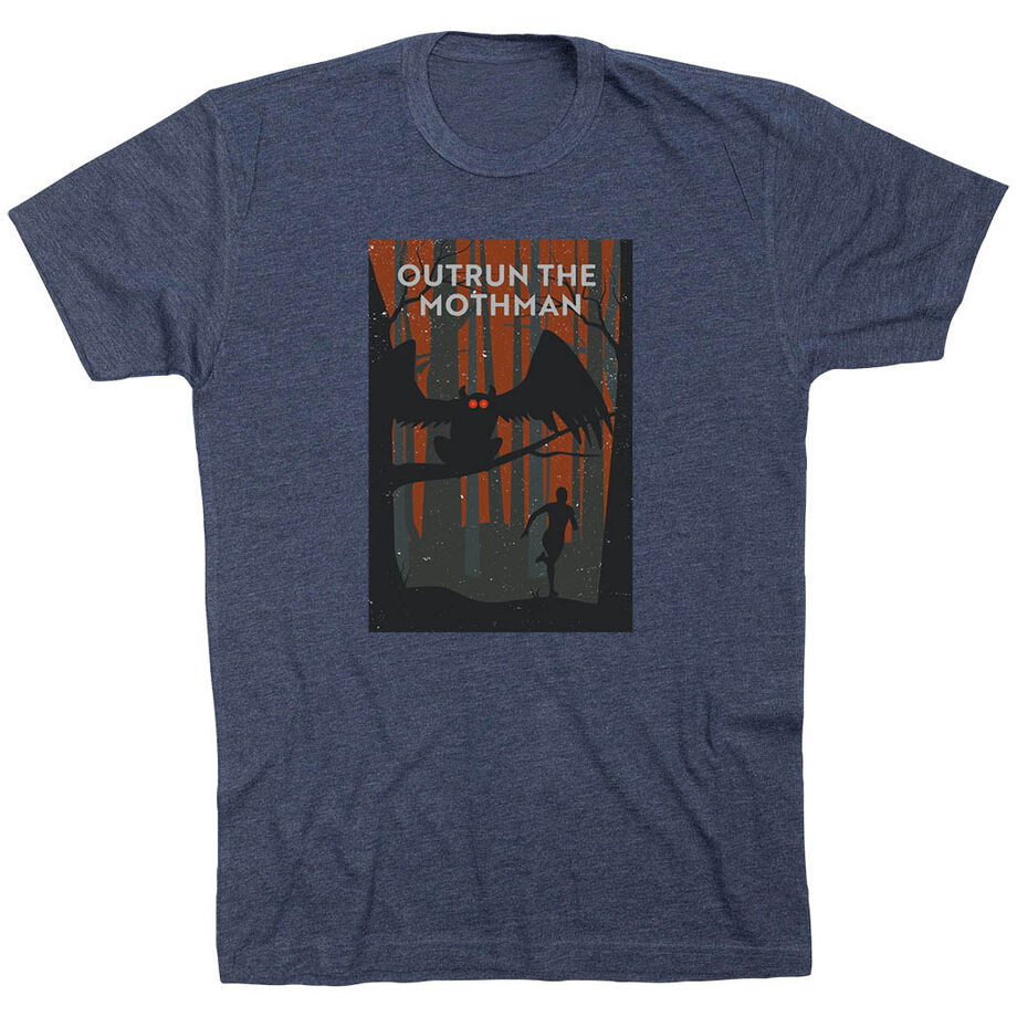 Running Short Sleeve T-Shirt - Outrun the Mothman