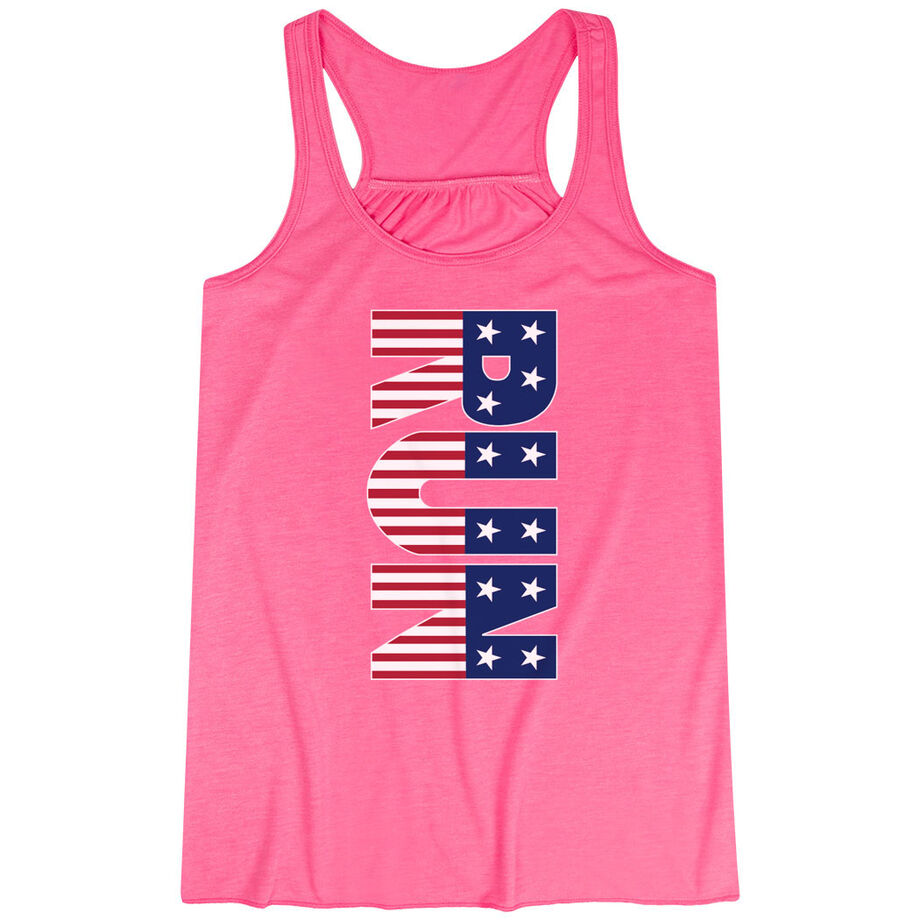 Flowy Racerback Tank Top - Patriotic Run