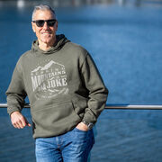 Statement Fleece Hoodie - Running Mountains