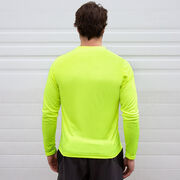 Men's Running Long Sleeve Tech Tee - Life's Short Run Long (Mountains)