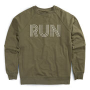 Running Raglan Crew Neck Pullover - Run Lines