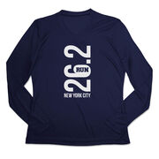 Women's Long Sleeve Tech Tee - New York City 26.2 Vertical