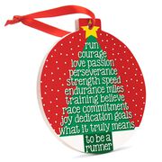 Running Round Ceramic Ornament - Runner Christmas Tree