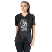 Women's Short Sleeve Tech Tee - A Road Less Traveled - Marathoner