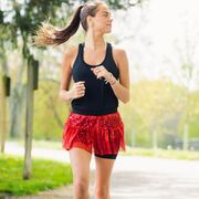 Running Costume Skirt - Red Glitter Sequined