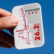 Running Sticker - Chicago 26.2 Map