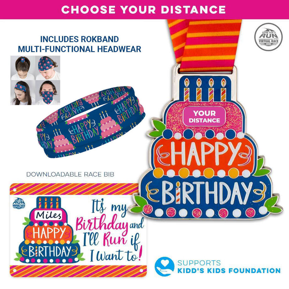 Virtual Race - Happy Birthday Challenge Custom Distance ...