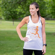 Women's Racerback Performance Tank Top - Autumn Runner Girl