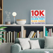 Running Canvas Wall Art - Math Miles 10K