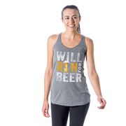 Women's Everyday Tank Top - Will Run For Beer