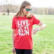 Running Short Sleeve T-Shirt - Live Love Run Silhouette