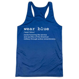 Women's Racerback Performance Tank Top - wear blue Definition