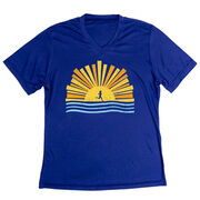 Women's Short Sleeve Tech Tee - Here Comes The Sun