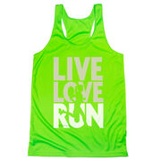 Women's Racerback Performance Tank Top - Live Love Run Silhouette