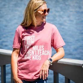 Running Short Sleeve T-Shirt - Then I Teach The Kids