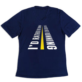 Women's Short Sleeve Tech Tee - I'd Rather Be Running