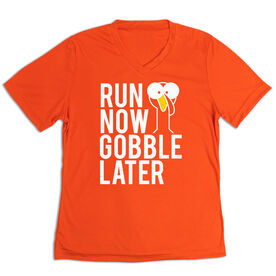 Women's Short Sleeve Tech Tee - Run Now Gobble Later (Bold)