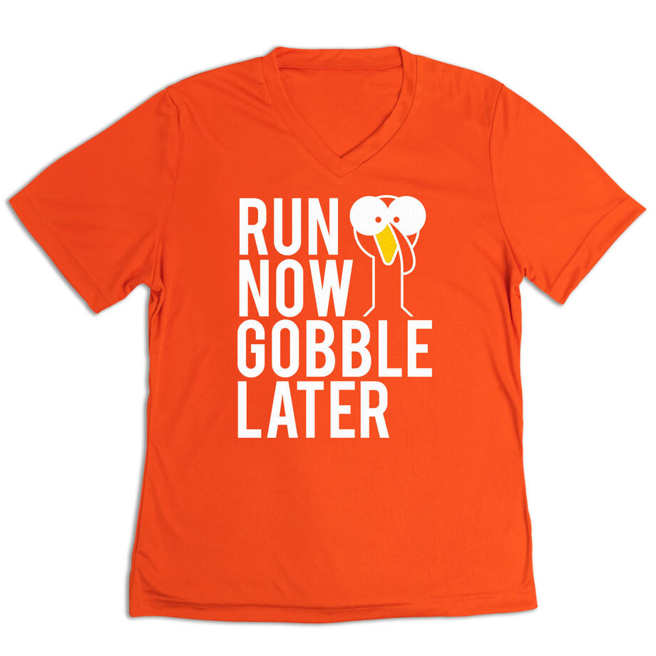 Women's Short Sleeve Tech Tee - Run Now Gobble Later (Bold)