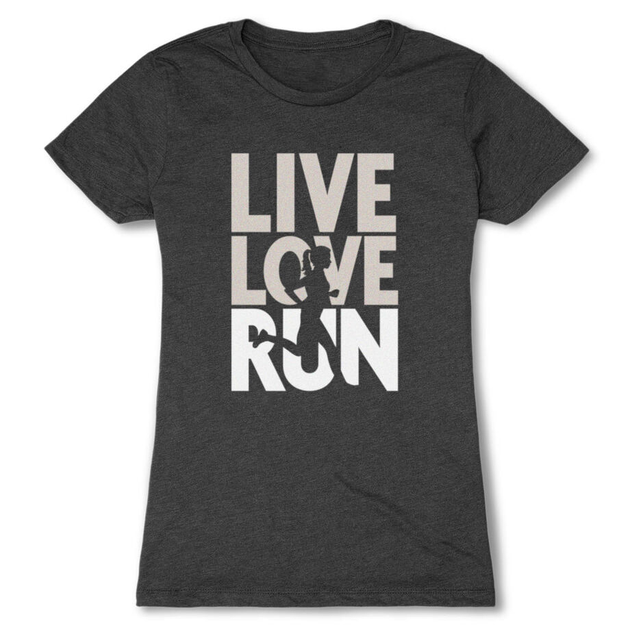 Women's Everyday Runners Tee - Live Love Run Silhouette