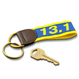 Key Chains For Runners Gone A Run 13 1 Half Marathon Runners Key Fob Blue Yellow
