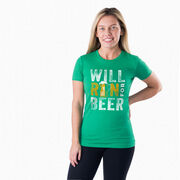 Women's Everyday Runners Tee - Will Run For Beer