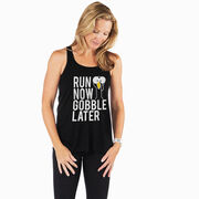 Flowy Racerback Tank Top - Run Now Gobble Later (Bold)