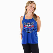 Flowy Racerback Tank Top - We Run Free Because Of The Brave