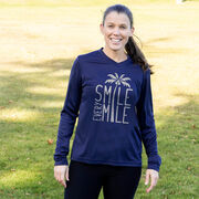 Women's Long Sleeve Tech Tee - Smile Every Mile