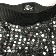 Running Costume Skirt - Black Glitter Sequined