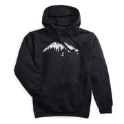 Statement Fleece Hoodie - Trail Runner in the Mountains