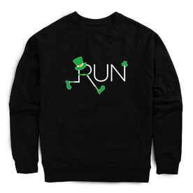 Running Raglan Crew Neck Pullover - Let's Run Lucky
