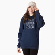 Statement Fleece Hoodie - A Mile Is Always Better With A Friend