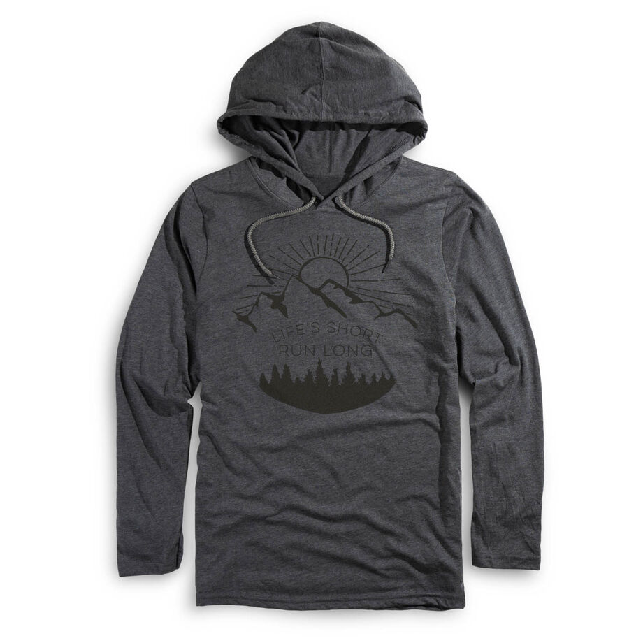 Running Lightweight Hoodie - Life's Short Run Long (Mountains)