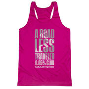 Women's Racerback Performance Tank Top - A Road Less Traveled - Marathoner