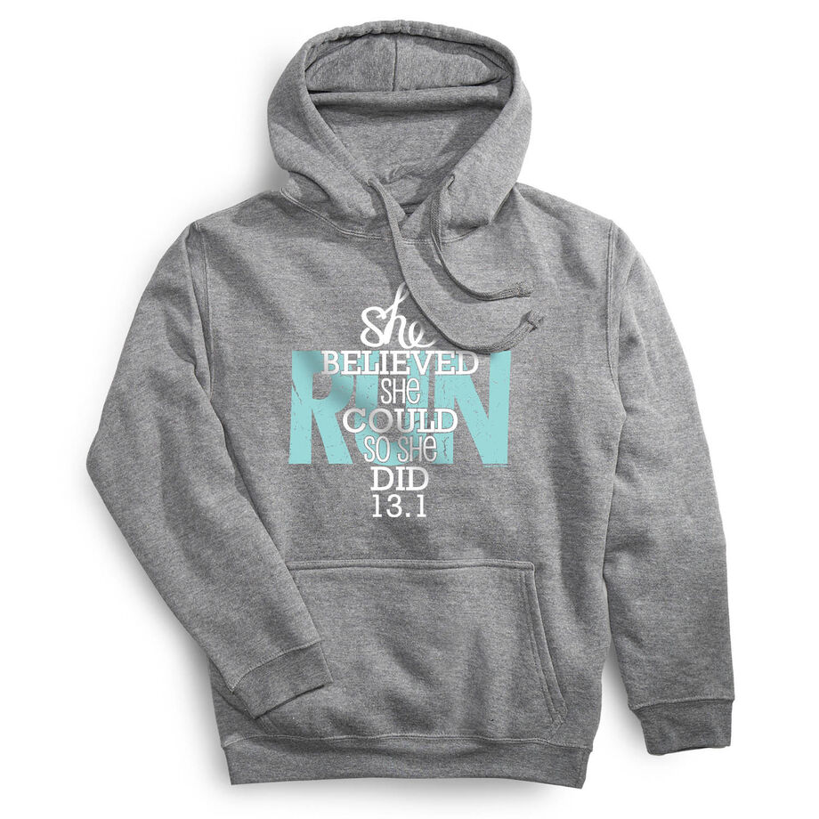 Statement Fleece Hoodie -  She Believed She Could So She Did 13.1