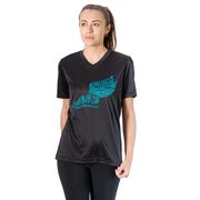 Women's Short Sleeve Tech Tee - Winged Foot Inspirational Words