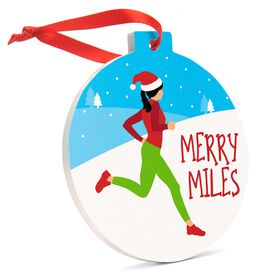 Running Round Ceramic Ornament - Merry Miles Female